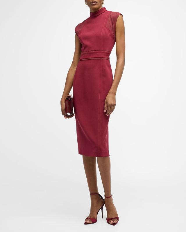 Womens Collection Line Sleeveless Cady Midi-Dress Product Image