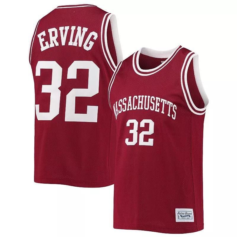 Mens Original Retro Brand Julius Erving Maroon UMass Minutemen Commemorative Classic Basketball Jersey Product Image