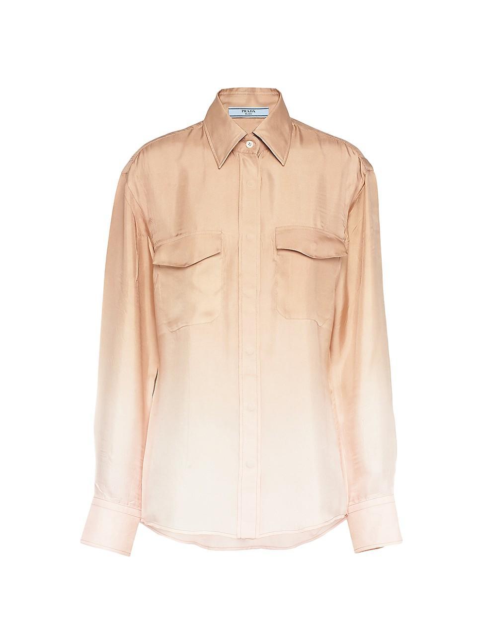 Womens Printed Gradient Twill Shirt Product Image