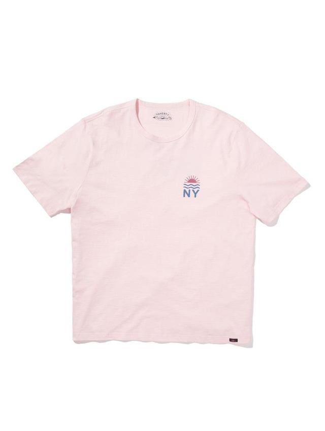 New York Short-Sleeve Crew T-Shirt - Pearl Pink Product Image