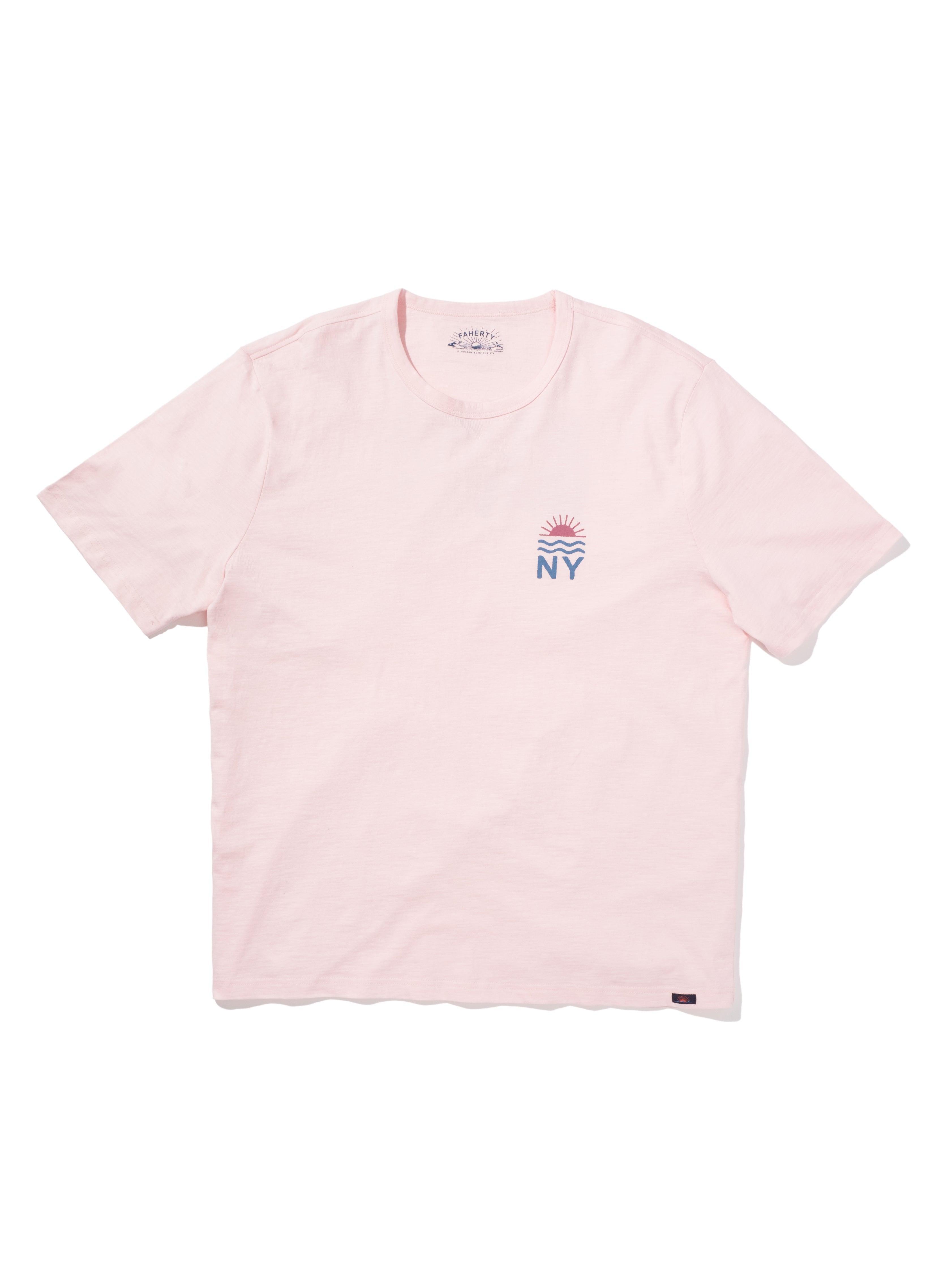 New York Short-Sleeve Crew T-Shirt - Pearl Pink Male Product Image