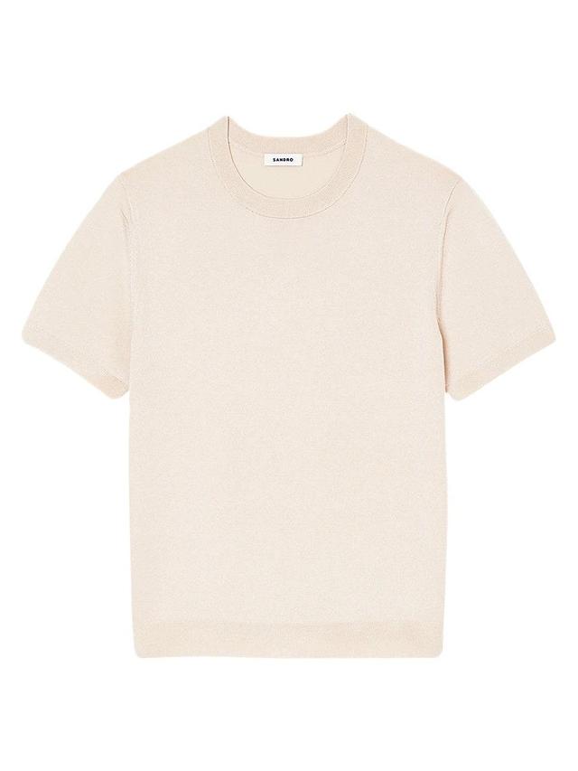 Sandro Pablo Solid Knit Tee Product Image