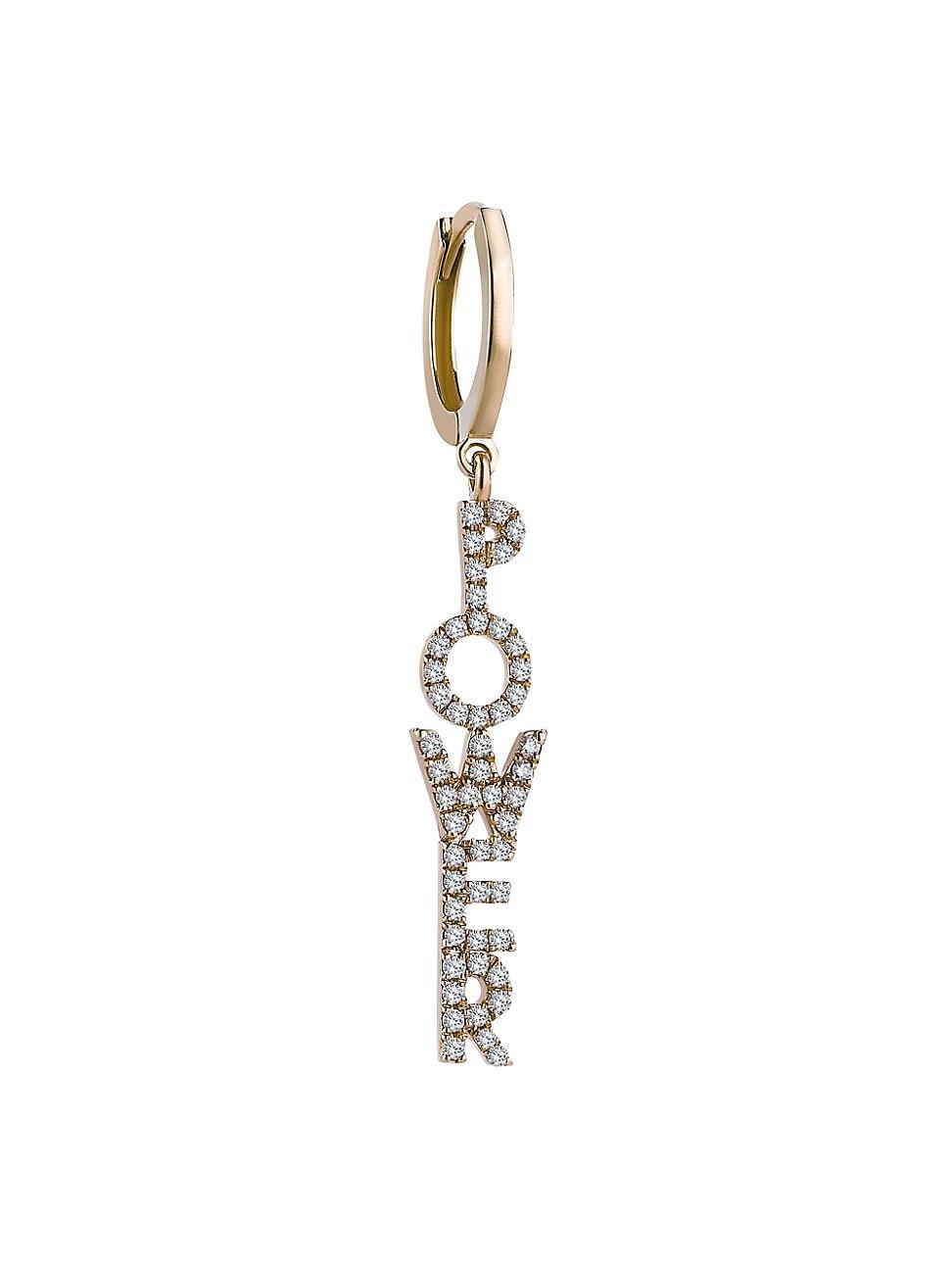 Womens Essentials Mantra 14K Yellow Gold & 0.26 TCW Diamond Power Drop Earring Product Image