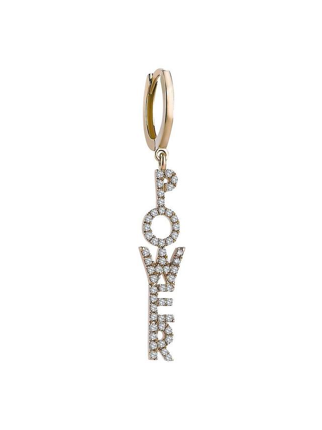 Womens Essentials Mantra 14K Yellow Gold & 0.26 TCW Diamond Power Drop Earring Product Image