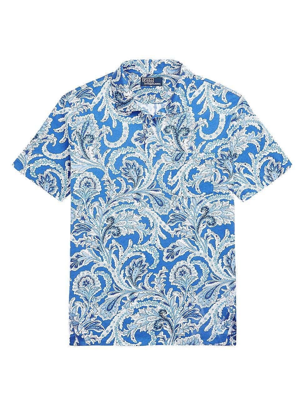 Mens Paisley Print Polo Shirt Product Image