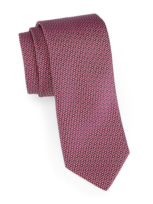 Mens Geometric Silk Tie Product Image