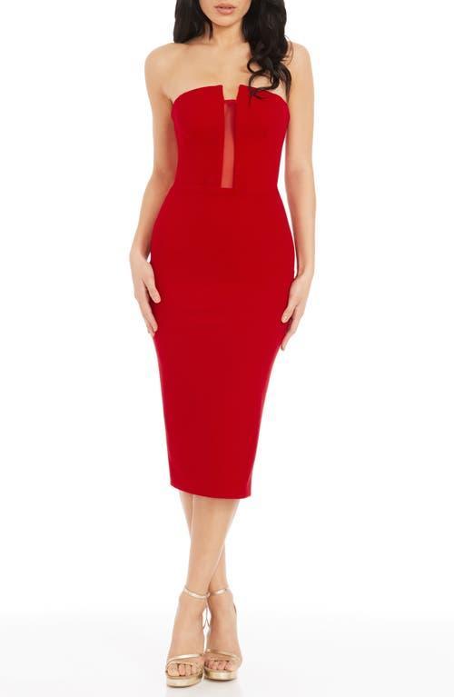 Dress the Population Erica Strapless Cocktail Sheath Dress Product Image