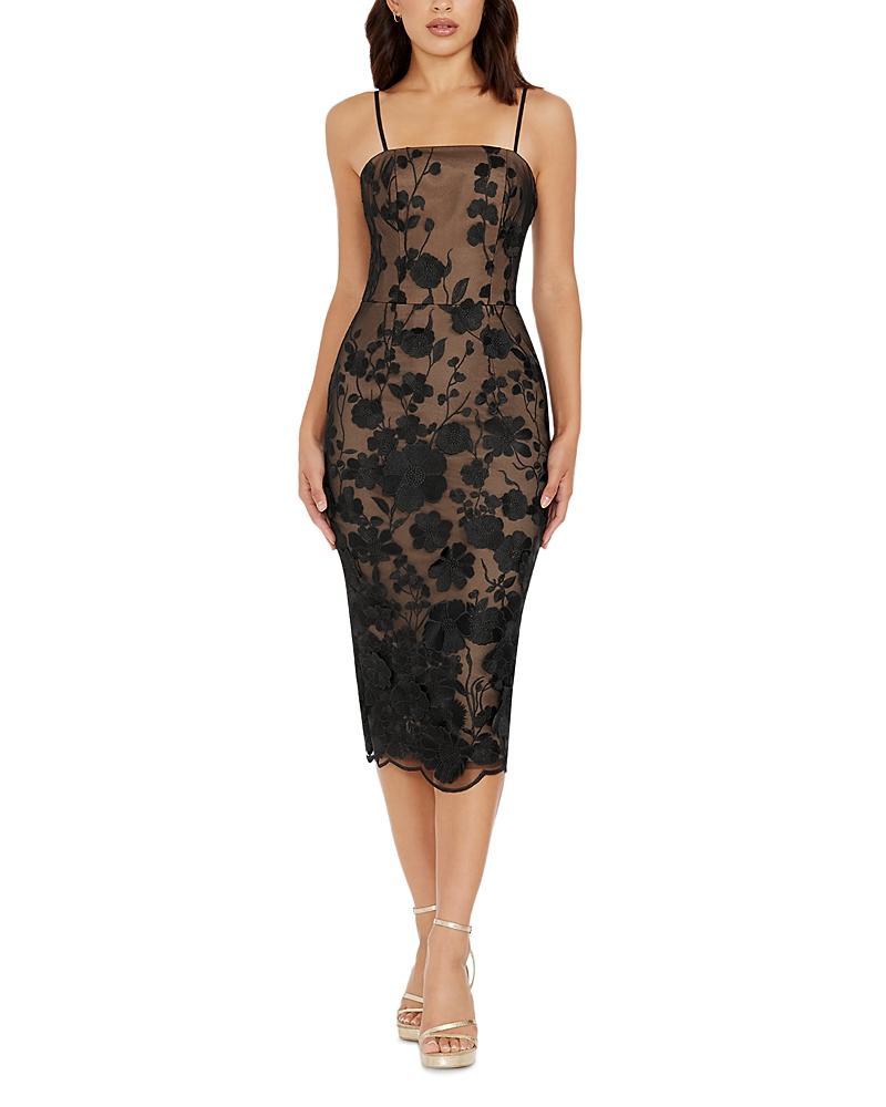 Womens Josselyn Embroidered Floral Sheath Dress Product Image