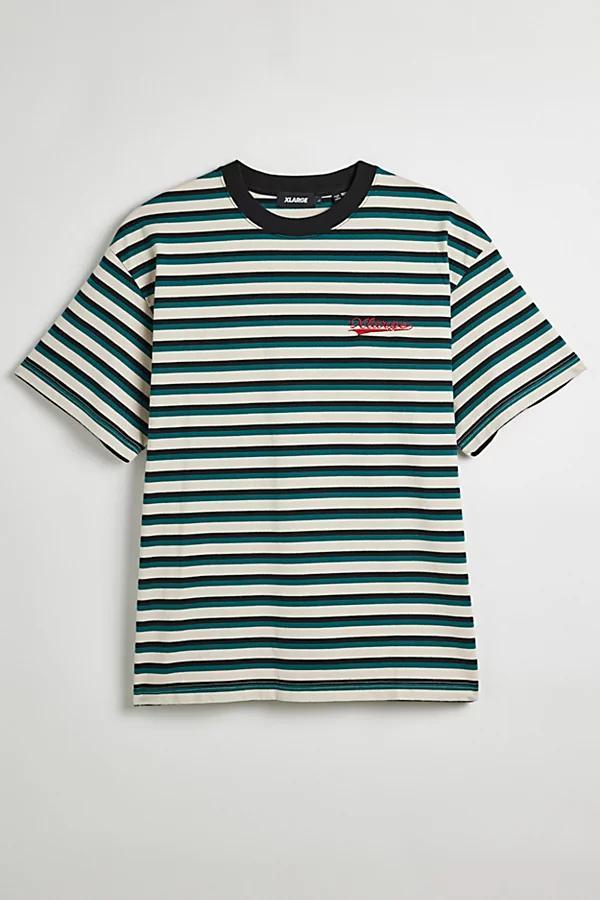 XLARGE Baseball Logo Striped Tee Mens at Urban Outfitters Product Image