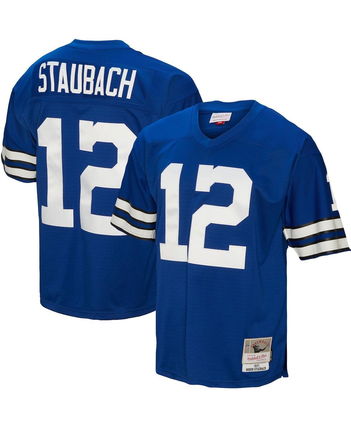 Mens Mitchell & Ness Roger Staubach Royal Dallas Cowboys 1971 Legacy Replica Jersey Product Image