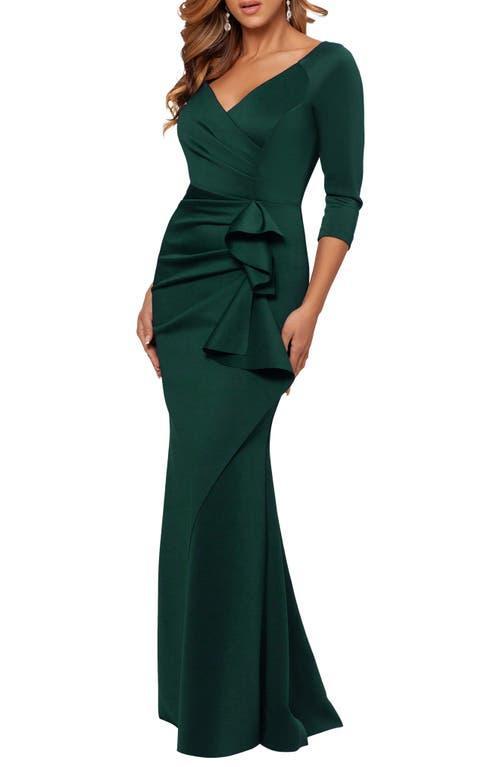 Xscape Ruffle Scuba Gown Product Image