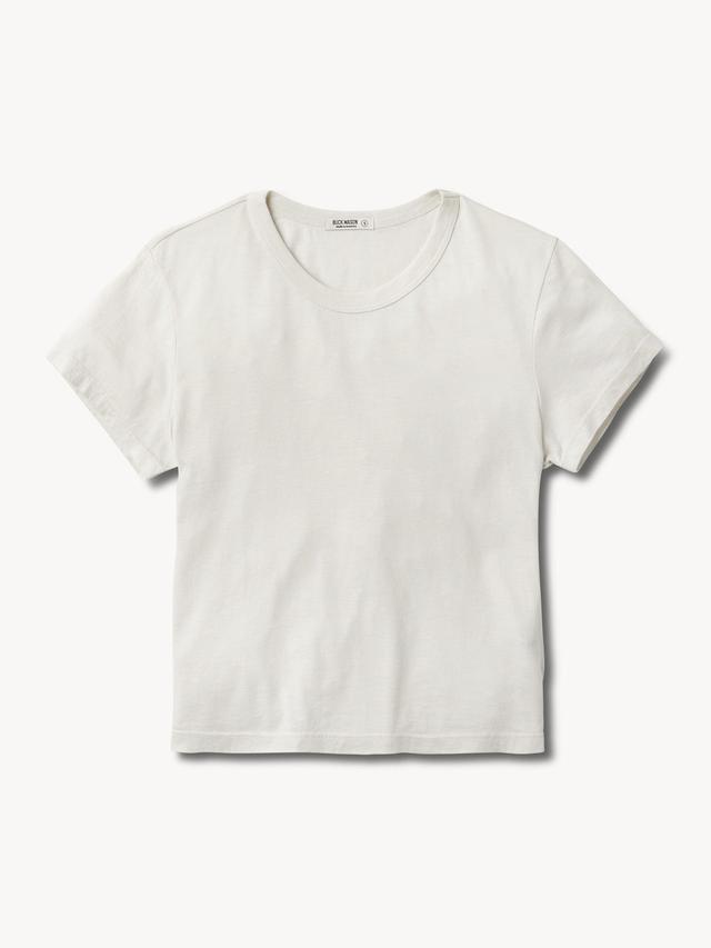 White Pima Boxy Crew Product Image