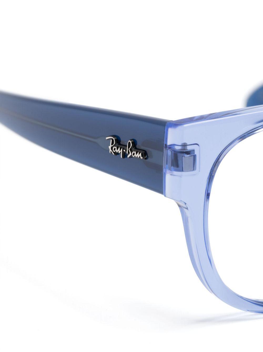 RAY BAN Rb7210 Logo-plaque Glasses In Blue Product Image