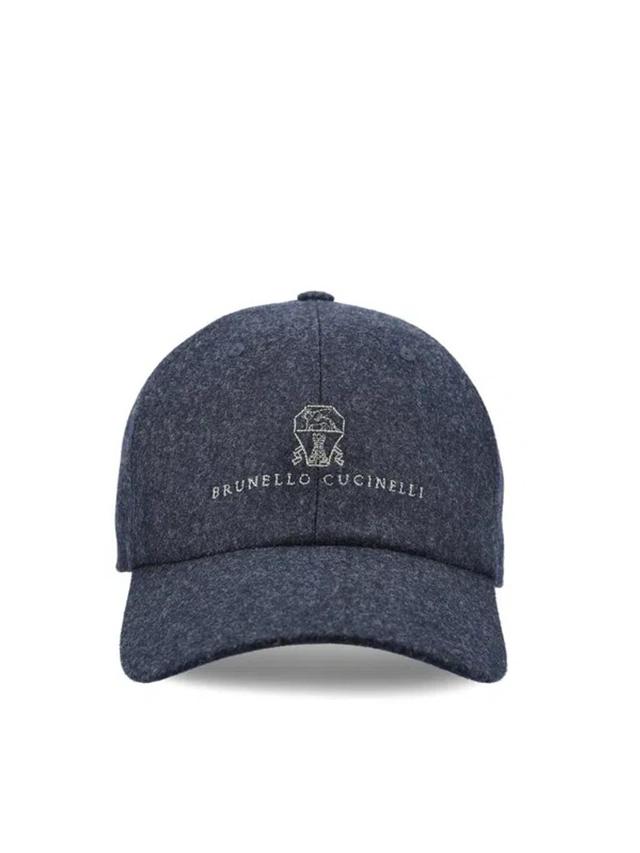 Logo Embroidered Baseball Cap In Blue Product Image