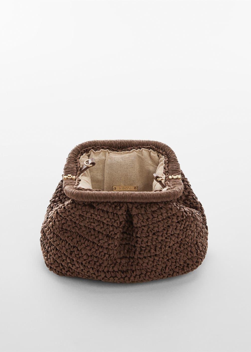 MANGO - Rattan clutch bag - One size - Women Product Image