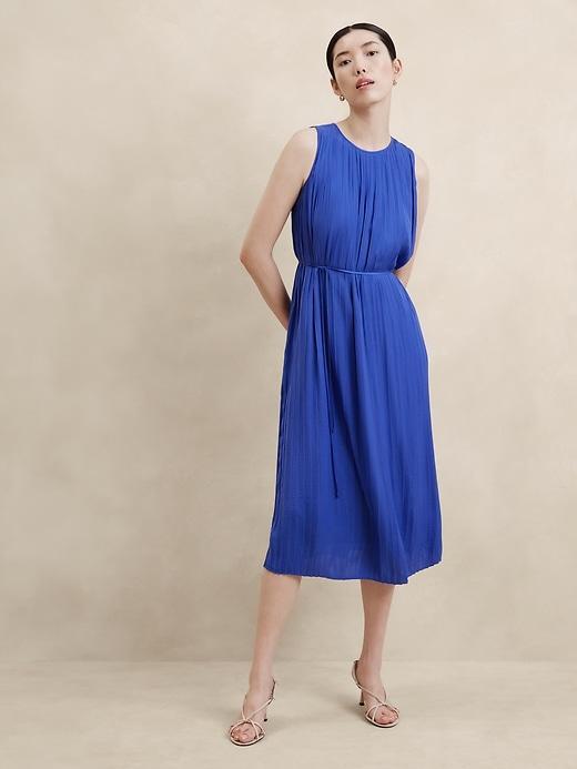 Crystal Pleated Midi Dress Product Image