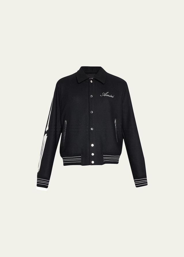 AMIRI Bones Wool Varsity Jacket Product Image