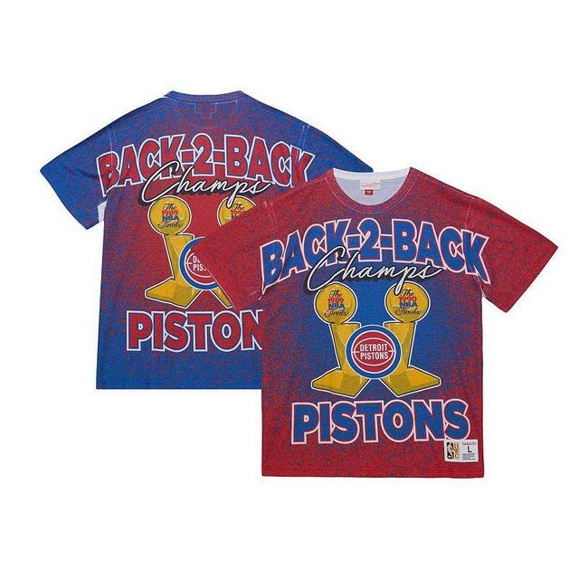 Mens Mitchell & Ness Red Detroit Pistons Hardwood Classics 1989-90 Back-to-Back NBA Champions Champ City T-Shirt Product Image