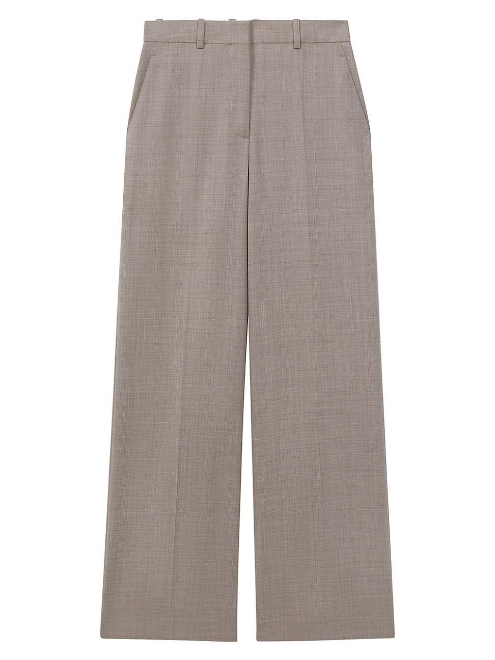 Womens Hazel Stretch Wool Wide-Leg Pants Product Image