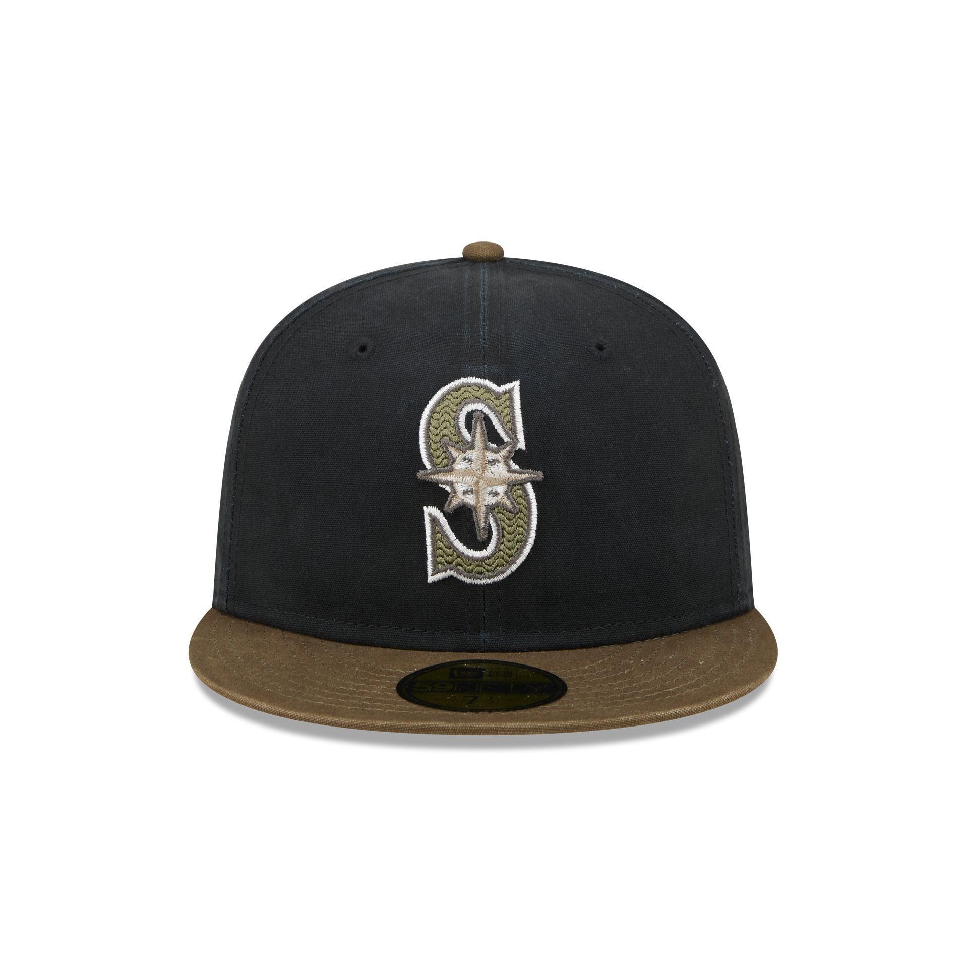 Seattle Mariners Quilted Logo 59FIFTY Fitted Hat Male Product Image