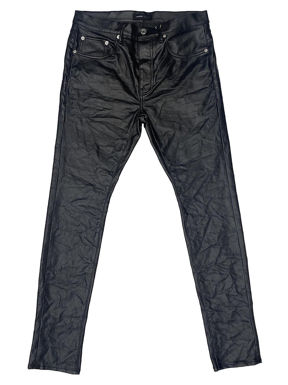 Mens Patent Film Cargo Low-Rise Pants Product Image