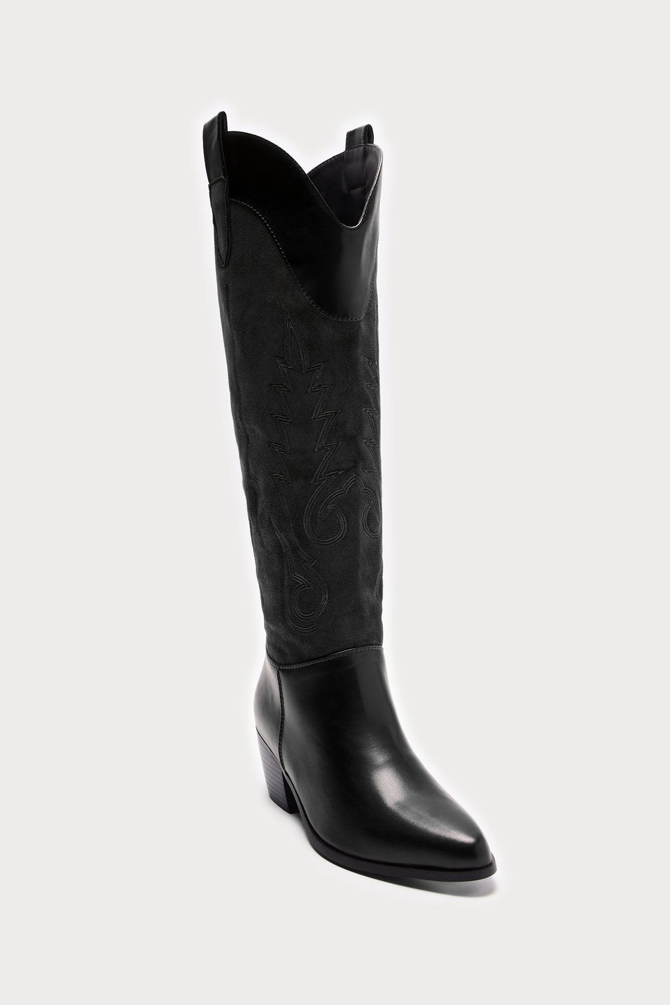 Blythe Cowboy Boots - Black Product Image