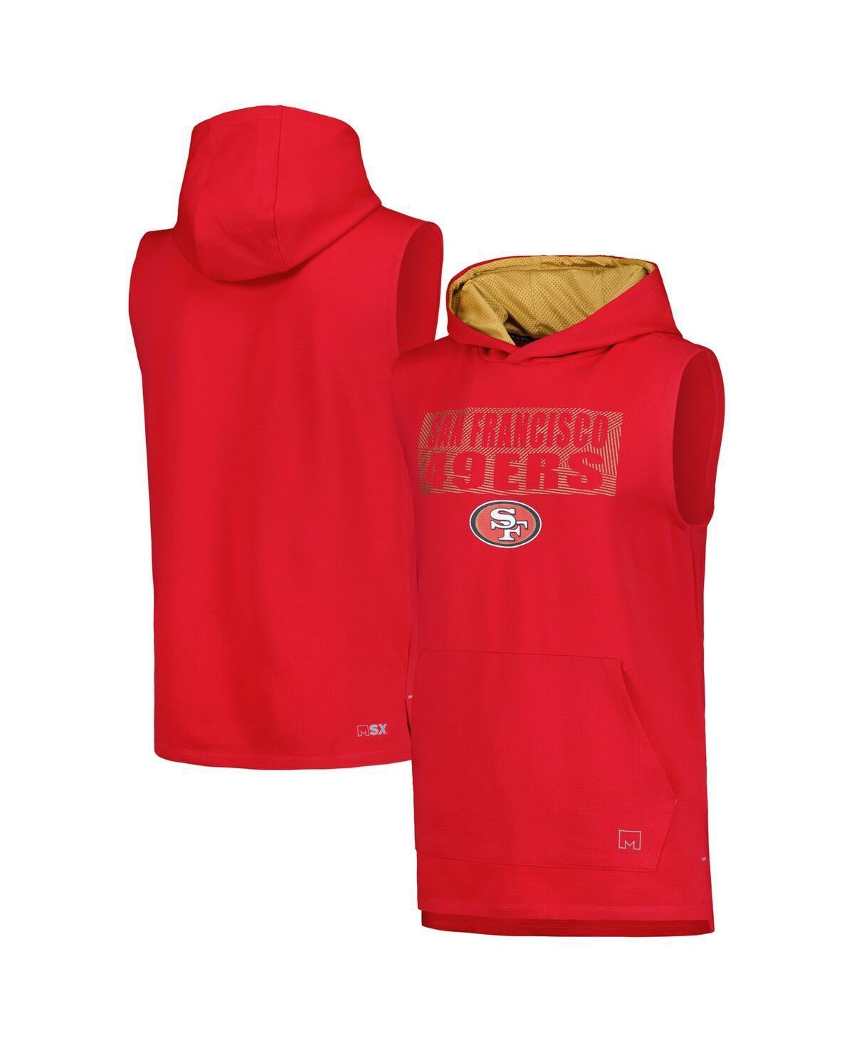 Mens Msx by Michael Strahan Scarlet San Francisco 49ers Marathon Sleeveless Pullover Hoodie Product Image