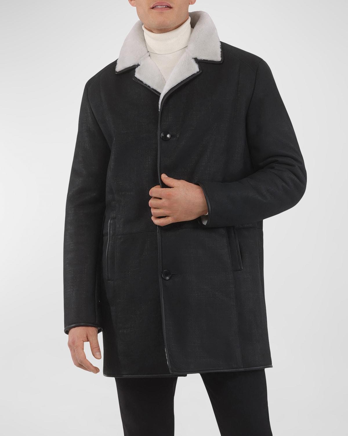 Mens Merino Shearling Lamb Stroller Coat Product Image