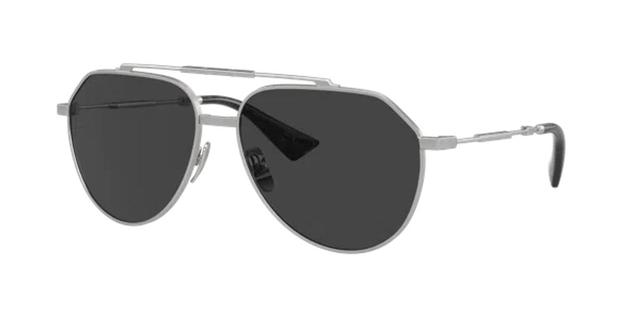 Dolce&gabbana 60mm Polarized Pilot Sunglasses In Polarized Black Product Image