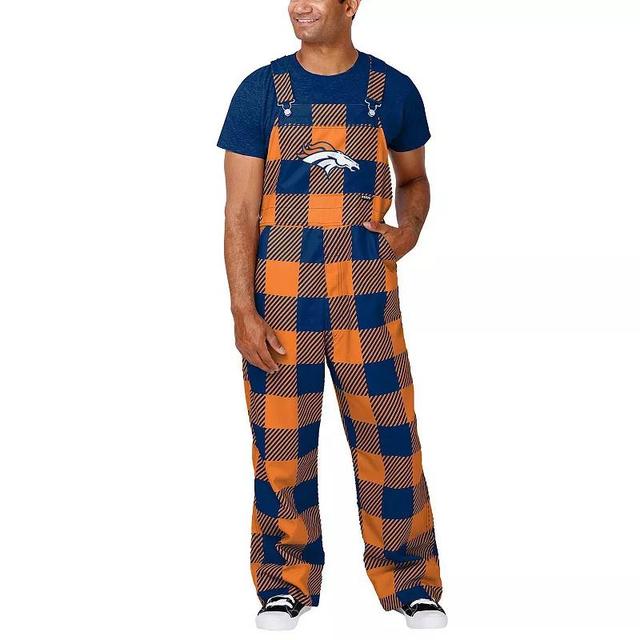 Mens FOCO Blue Tennessee Titans Big Logo Plaid Overalls Product Image