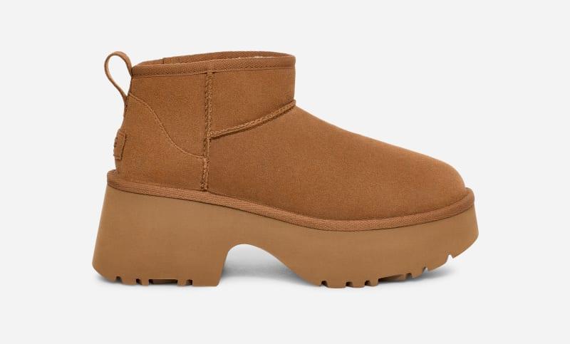 UGG Womens Classic Ultra Mini New Heights Suede Classic Boots Product Image