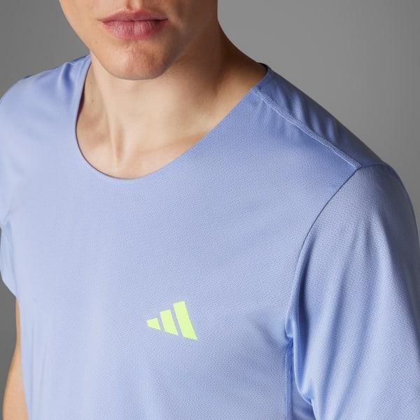 adidas Adizero Running Tee Blue Spark 2XL Mens Product Image