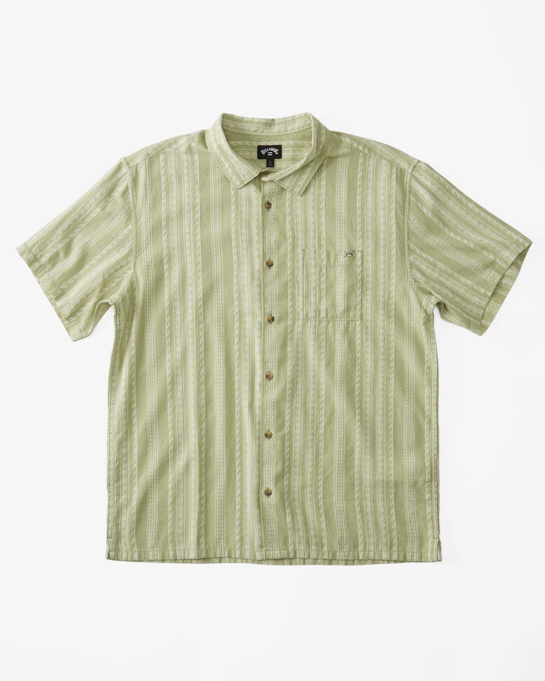 Sundays Jacquard Short Sleeve Shirt - Sage Male Product Image