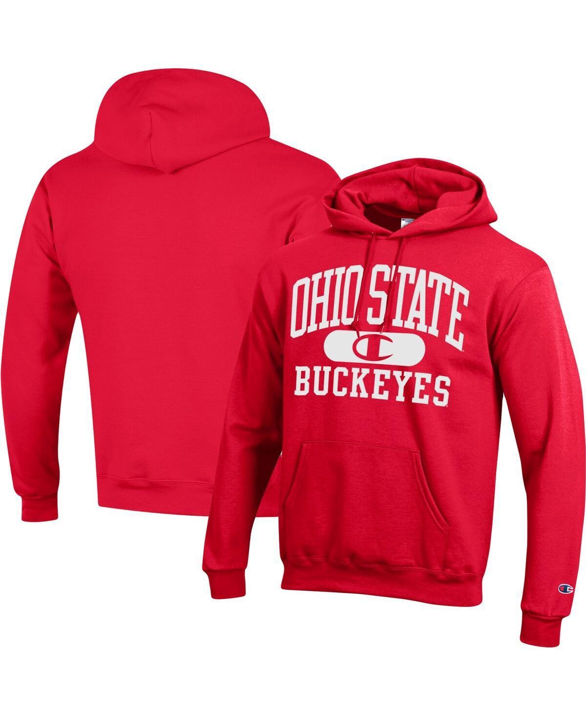 Mens Champion Scarlet Ohio State Buckeyes Arch Pill Pullover Hoodie Product Image