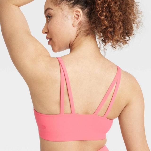 Womens Everyday Soft Light Support Strappy Sports Bra - All In Motion Coral XS Product Image