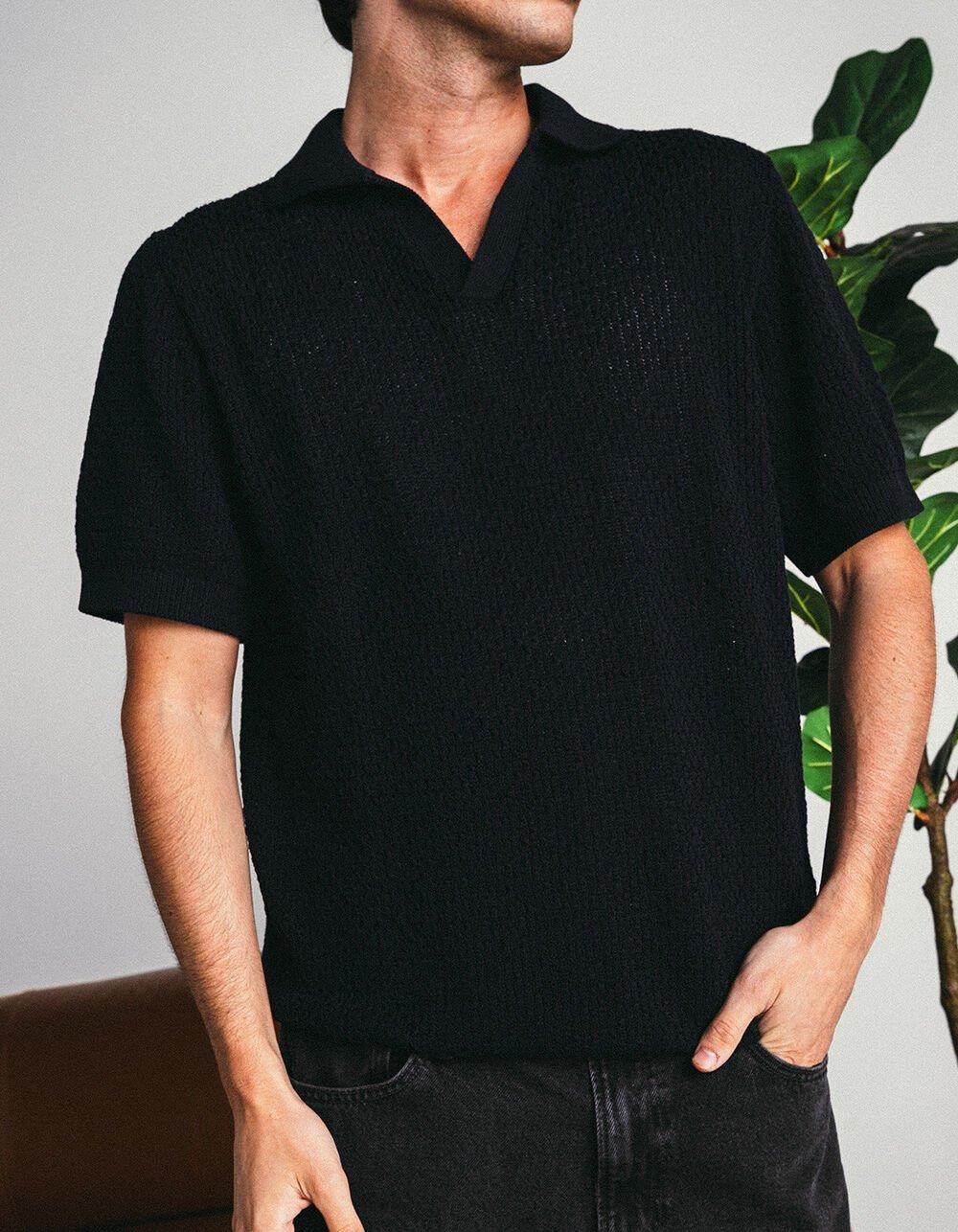 JACK & JONES Blupaulin Knit Mens Polo Shirt Product Image