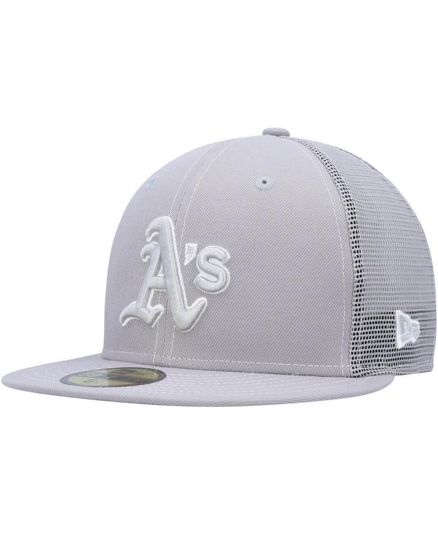 Mens New Era Gray Oakland Athletics 2023 On-Field Batting Practice 59FIFTY Fitted Hat Product Image