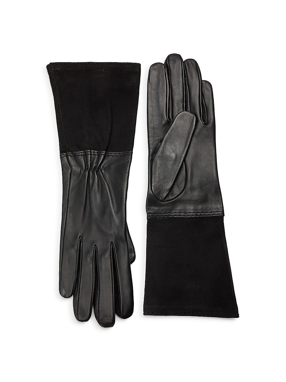 Womens Gauntlet Suede Gloves Product Image