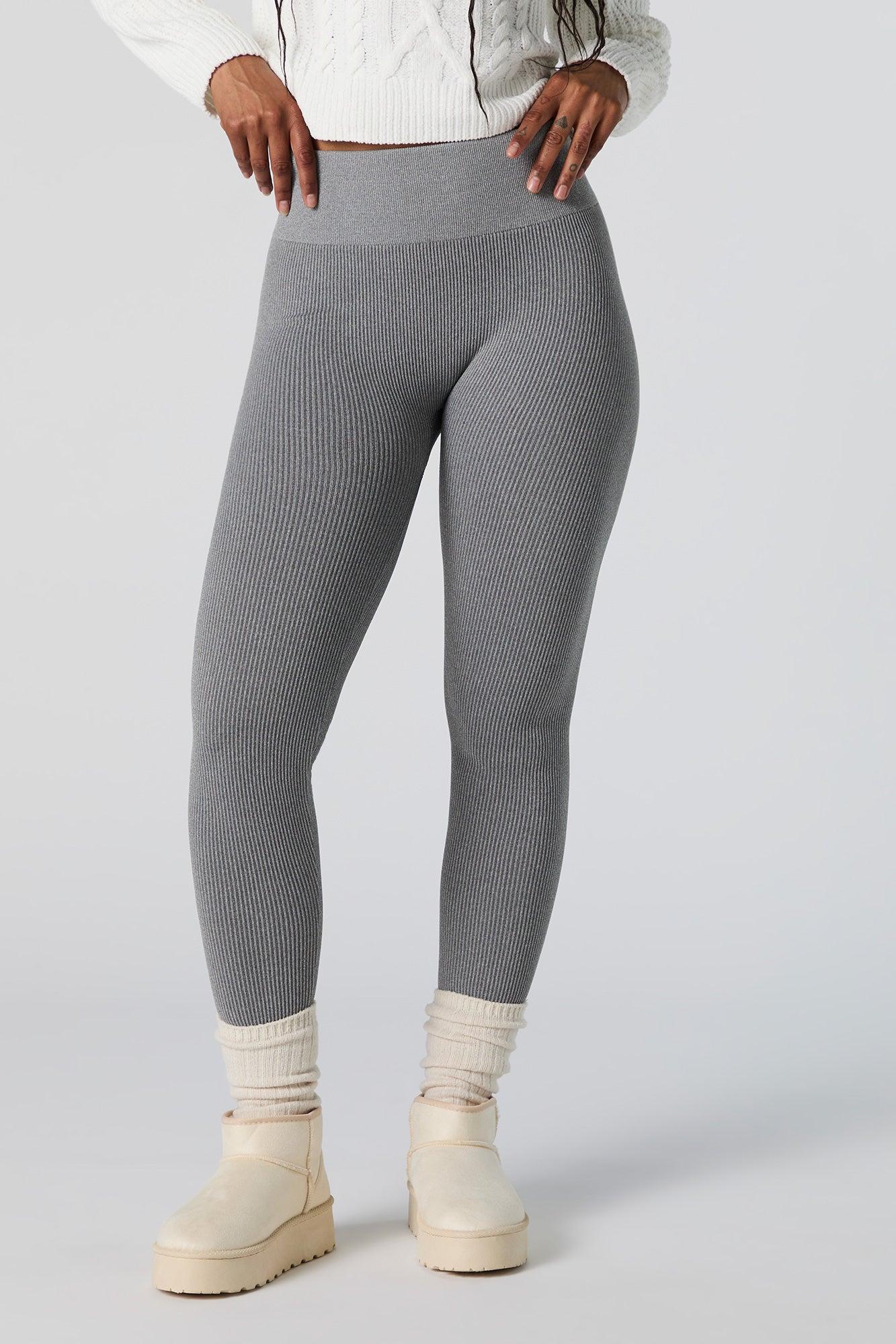 High Rise Seamless Ribbed Legging Female Product Image