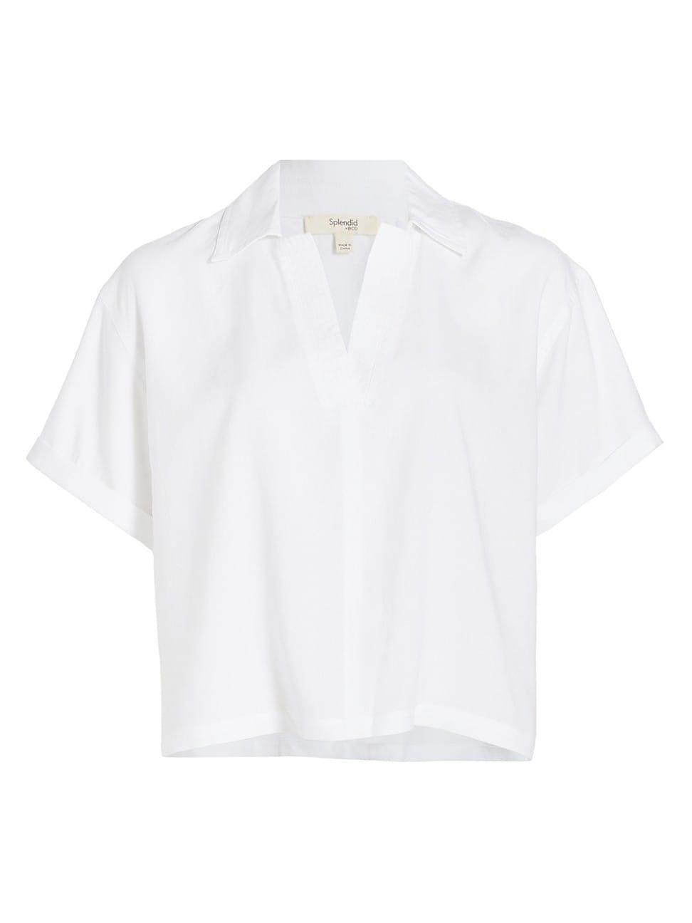 Womens Kailyn Short-Sleeve Poplin Top Product Image