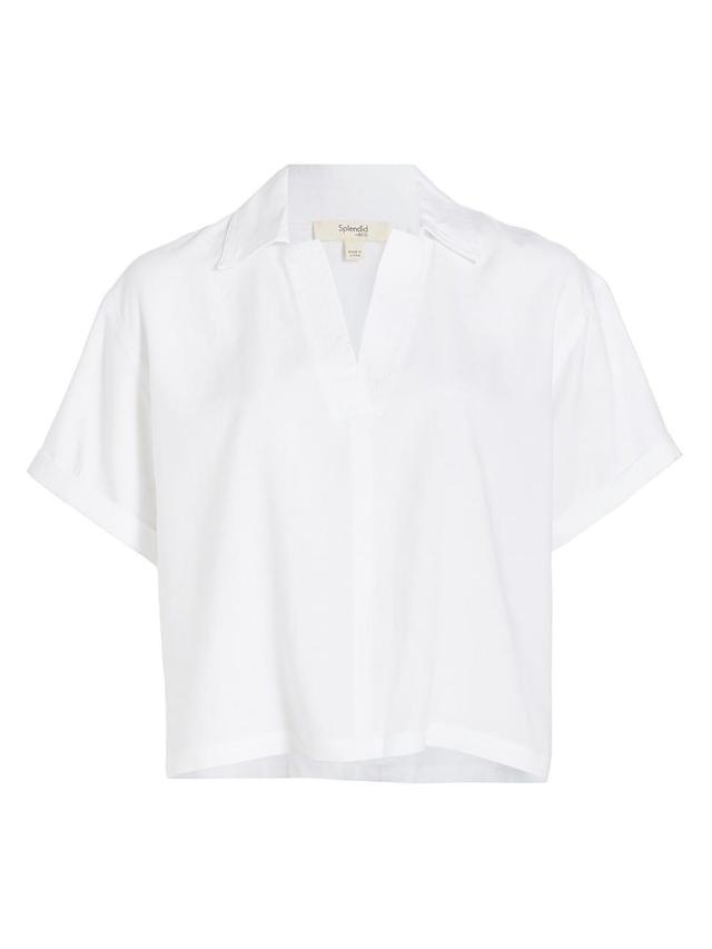 Womens Kailyn Short-Sleeve Poplin Top Product Image