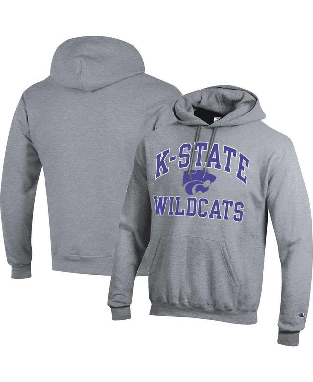 Mens Champion Heather Gray Kansas State Wildcats High Motor Pullover Hoodie Product Image