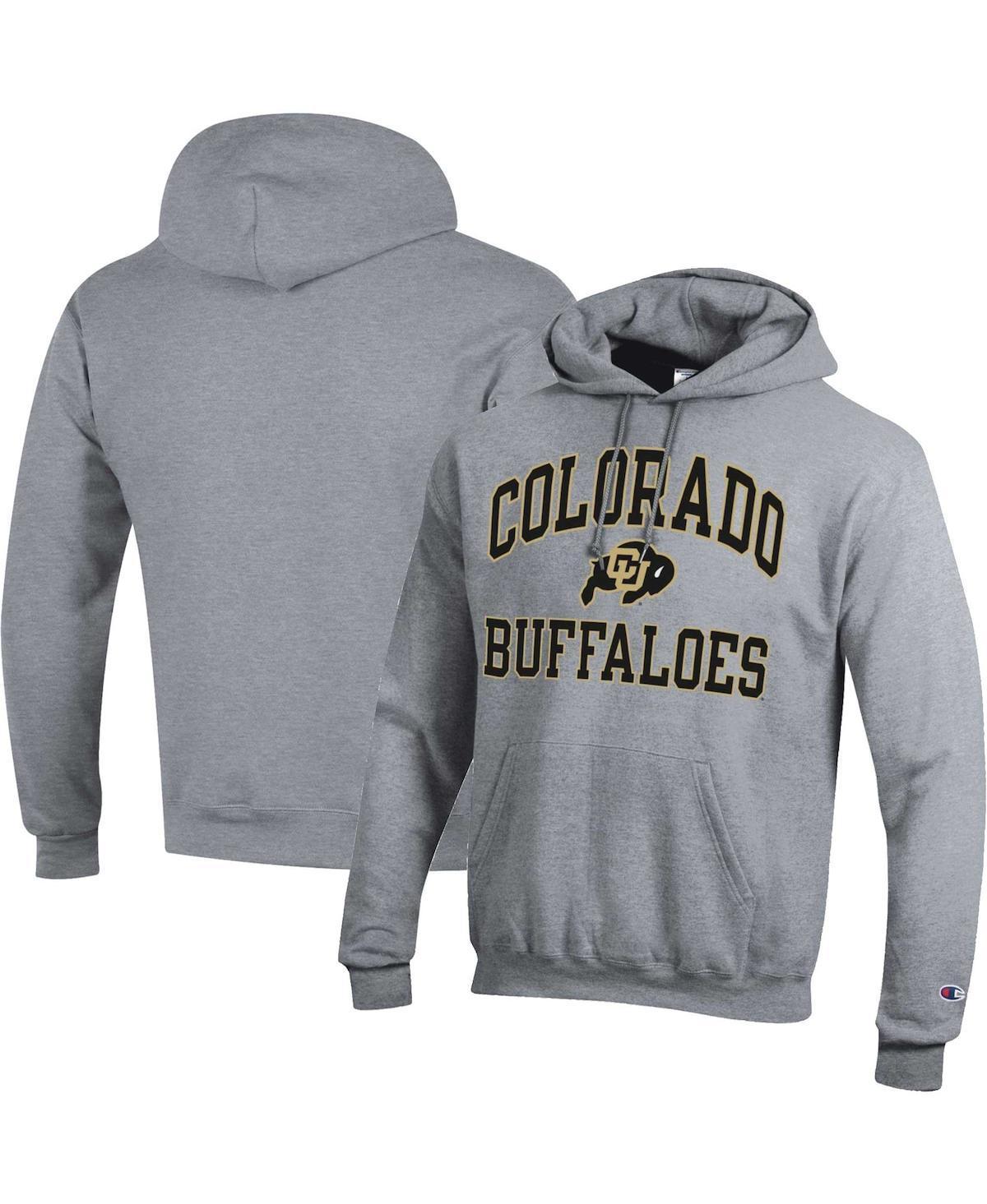 Mens Champion Heather Gray Colorado Buffaloes High Motor Pullover Hoodie Product Image