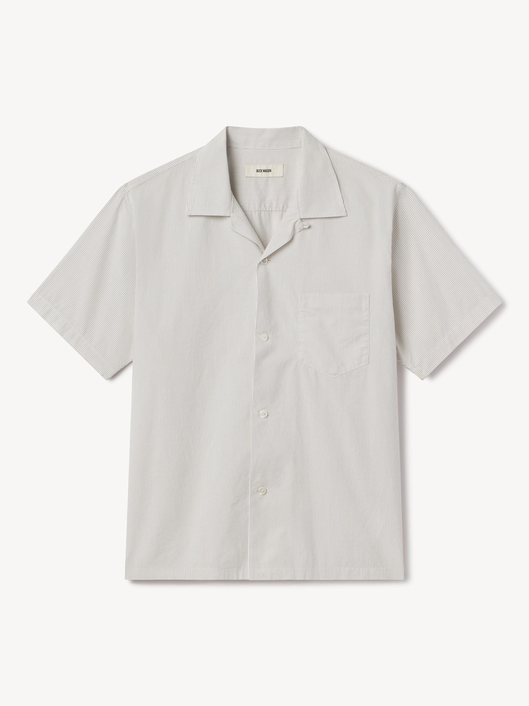 White/Canyon Khaki Peninsula Stripe Wornwell S/S Camp Shirt Product Image