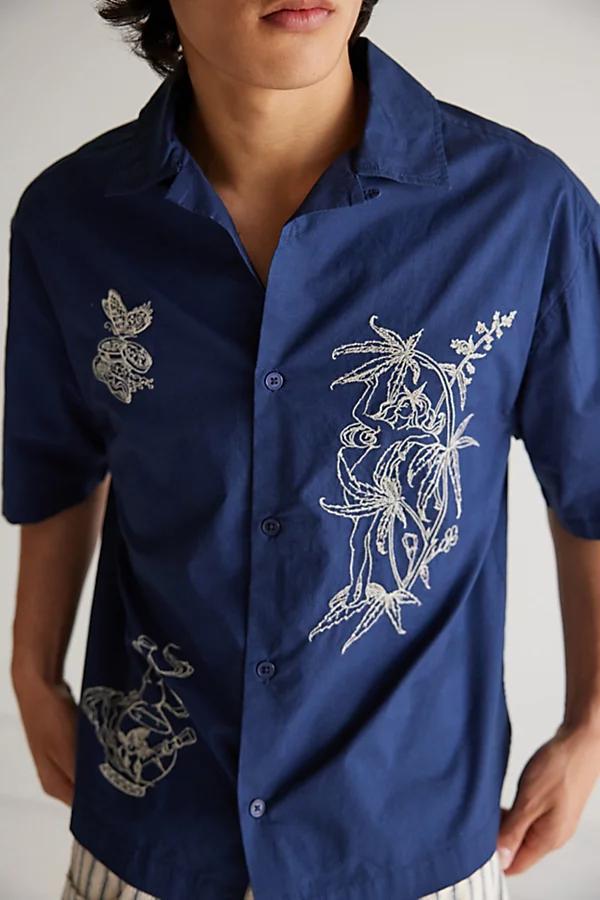 BDG Reefer Fairy Embroidered Shirt Top Mens at Urban Outfitters Product Image