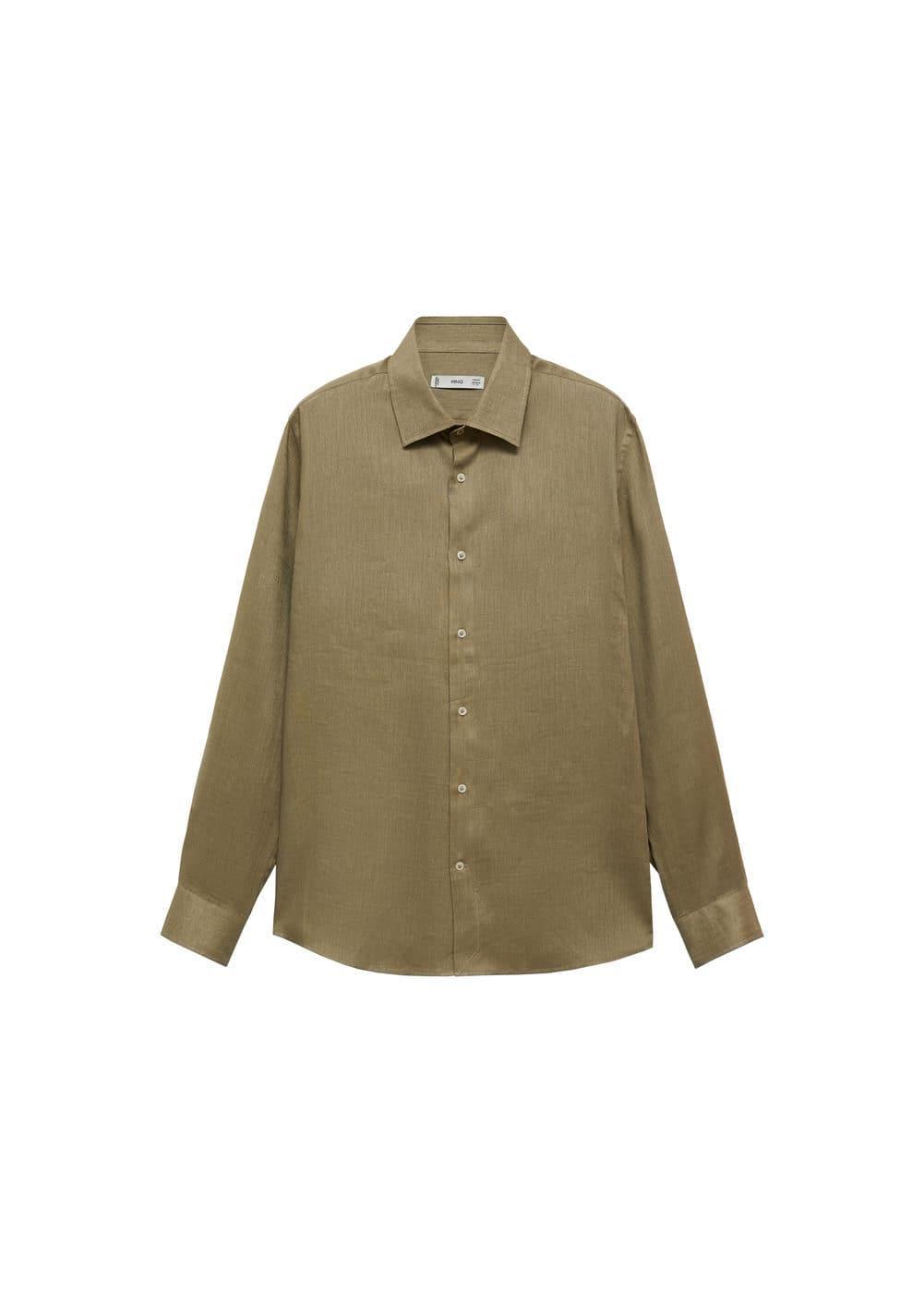 Mango Mens Linen Shirt Product Image