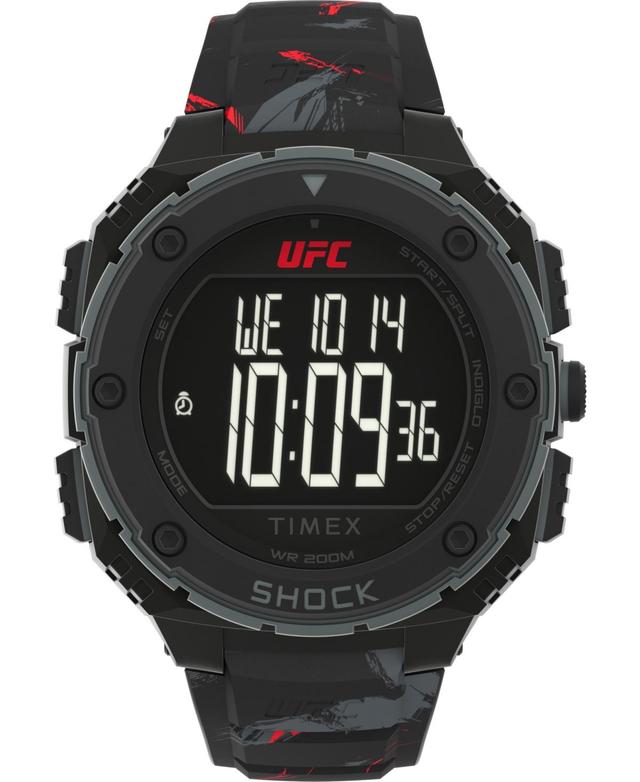 Timex Ufc Mens Shockxl Digital Black Polyurethane Watch, 50mm Product Image