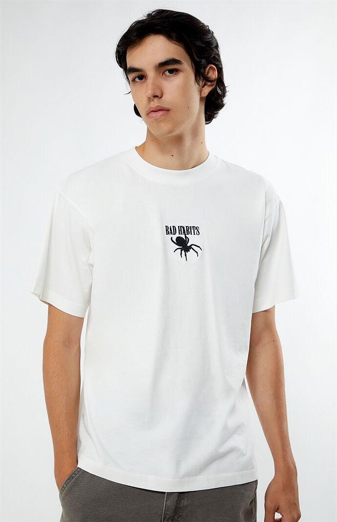 Mens Bad Habits Embroidered Oversized T-Shirt Product Image