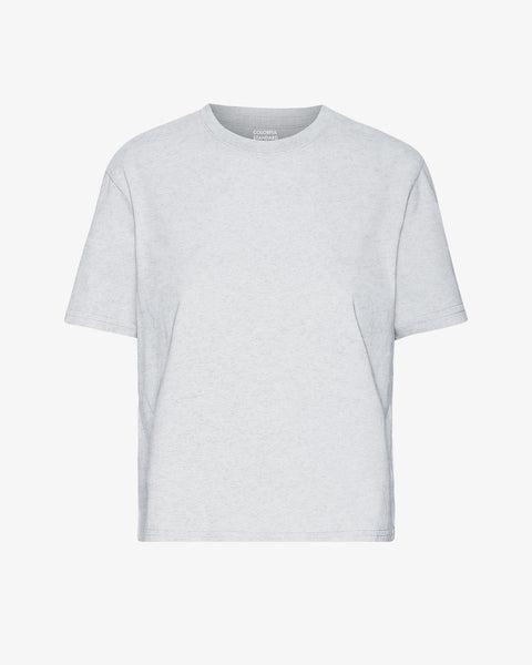 Organic Boxy Crop Tee - Snow Melange Product Image