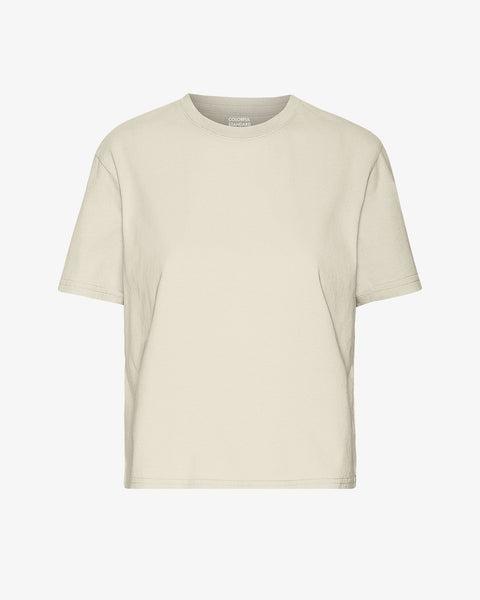 Organic Boxy Crop Tee - Ivory White Product Image